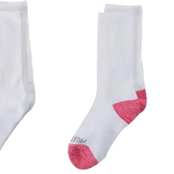 Fruit of the Loom Girl's Everyday Essential Soft Cushion Socks BRAND NEW Size M - Picture 1 of 5